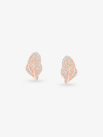 SIJA 925 Silver Fairy Leaves Stud elegant sterling silver jewellery accessory front view