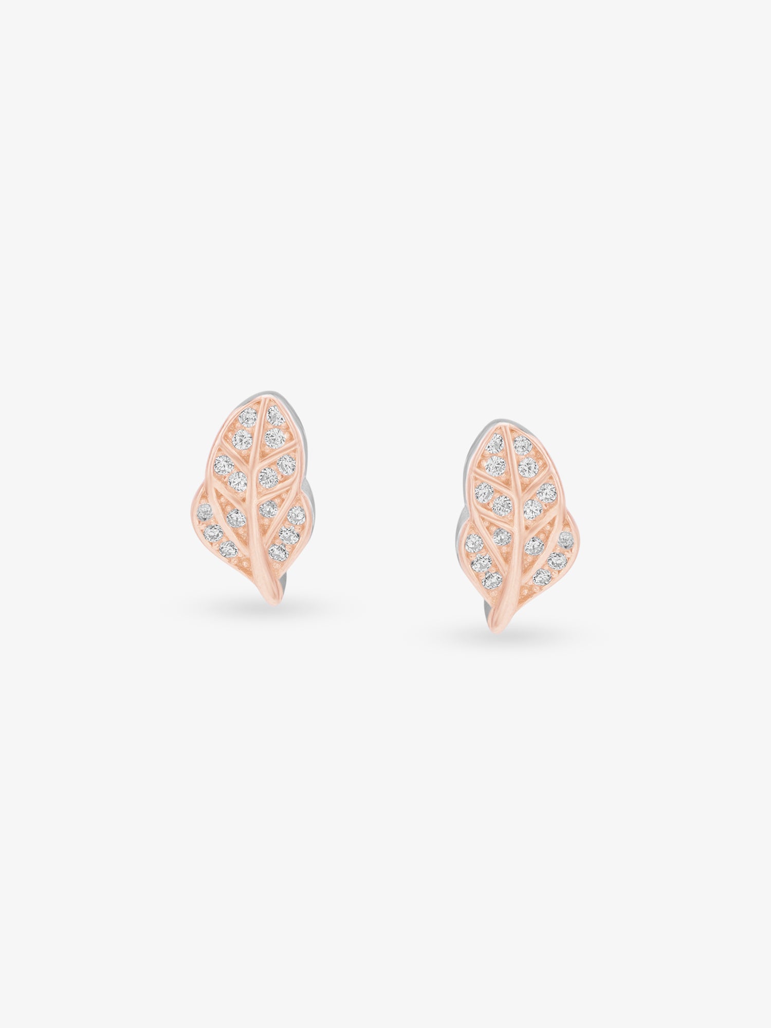 SIJA 925 Silver Fairy Leaves Stud elegant sterling silver jewellery accessory front view