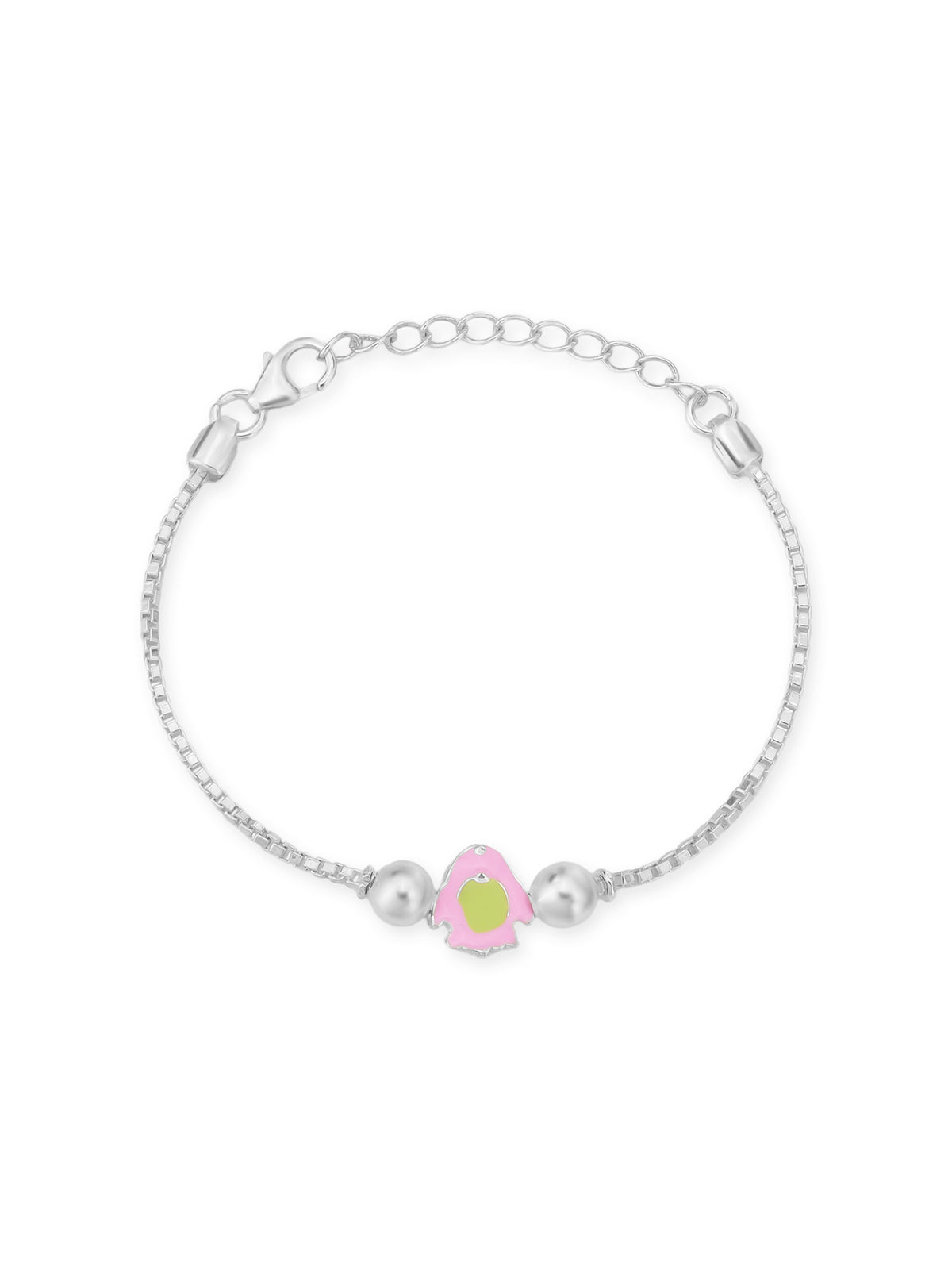 SIJA 925 Silver Fish Chain Bracelet highlighting durable silver chain links and charm placement