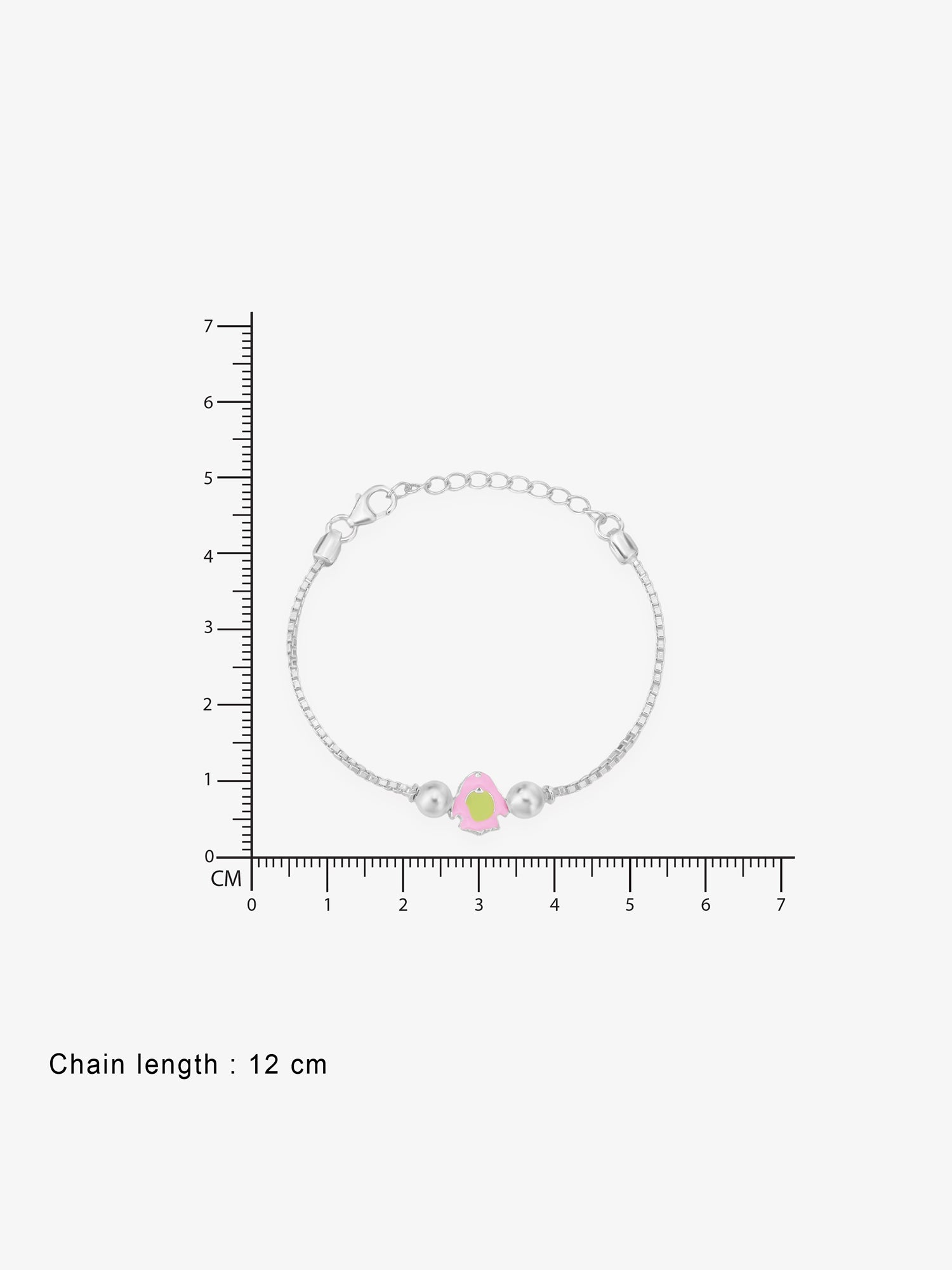 Reverse view of SIJA Fish Chain Bracelet showing BIS 925 hallmark certified sterling silver jewellery made in India