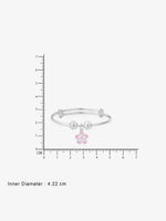 Reverse view of SIJA Floral Drop Bracelet showing BIS 925 hallmark certified sterling silver jewellery made in India