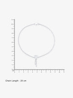 Reverse of SIJA Flower Dreams Anklet showing BIS 925 hallmark stamp certified sterling silver jewellery authenticity and quality assurance
