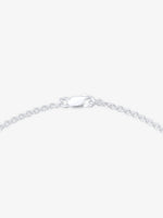 Side profile of SIJA 925 Silver Flower Dreams Anklet sterling silver jewellery elegant accessory durable construction polished edges