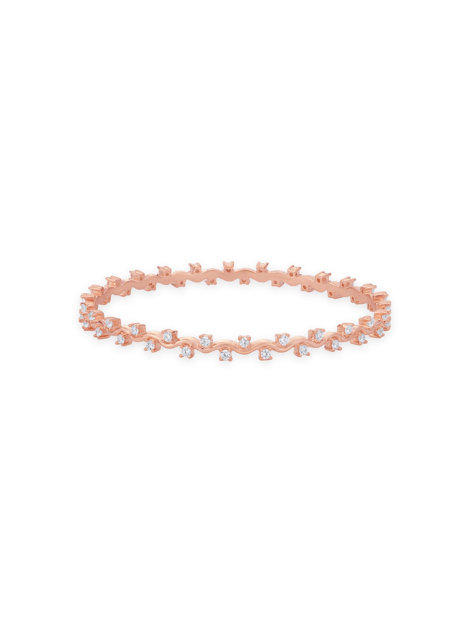 Detailed close up of SIJA 925 Silver Freq Edge Stoned Bangles Set highlighting sparkling stone craftsmanship