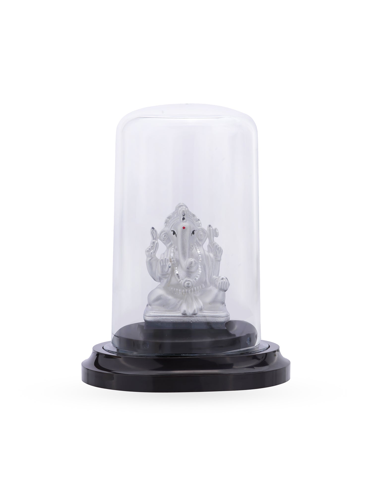 SIJA 999 Silver Ganesha Idol solid pure silver temple jewellery with polished finish