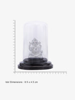 Reverse view of SIJA Silver Ganesha Idol showing BIS hallmark certified sterling silver temple jewellery made in India
