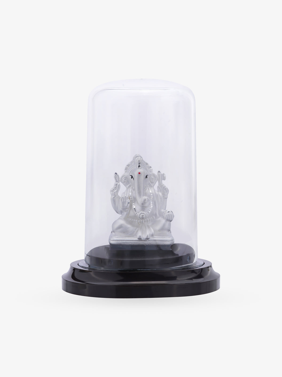 SIJA 925 Silver Ganesha Idol handcrafted sterling silver temple jewellery front view