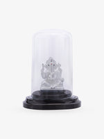 SIJA 925 Silver Ganesha Idol handcrafted sterling silver temple jewellery front view