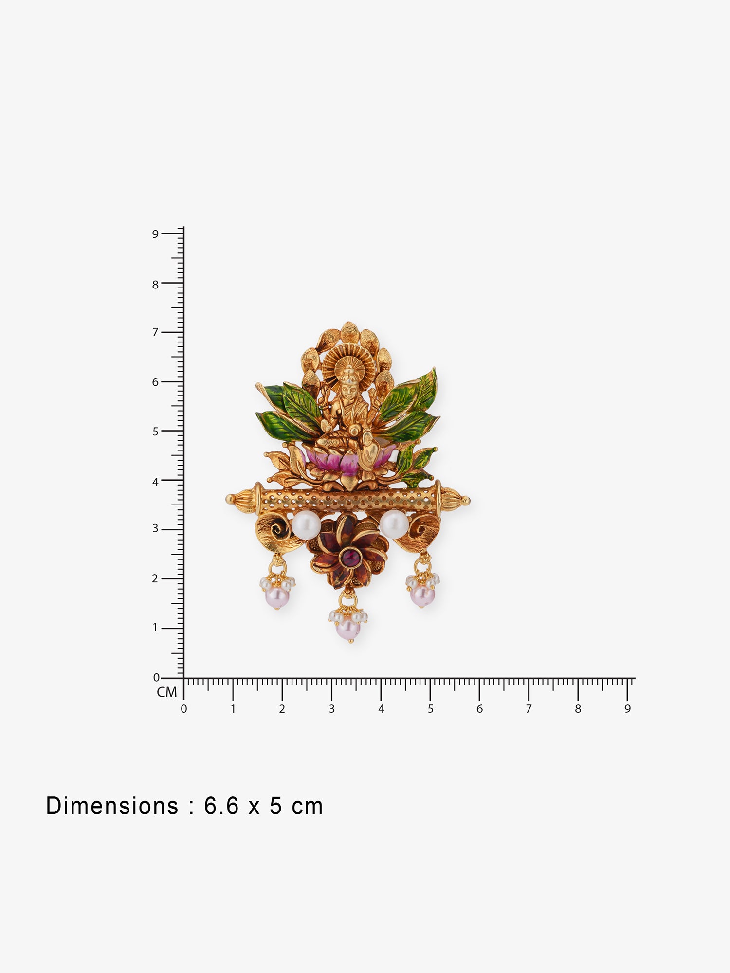 Reverse of SIJA Lakshmi Devi leaf pattern pendant clearly showing BIS 925 hallmark stamp — certified sterling silver antique gold-plated devotional pendant, handcrafted and made in India