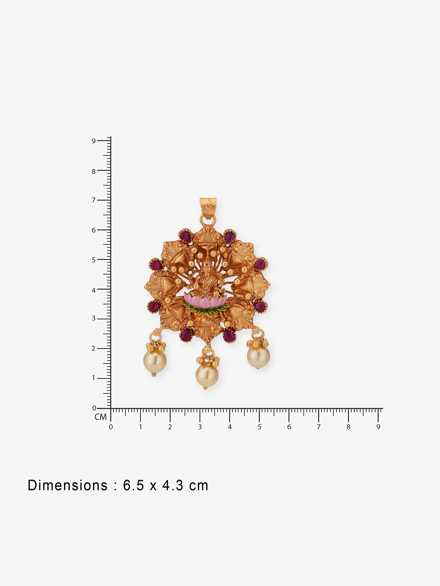 925 BIS hallmark stamp on SIJA antique gold plated Vara Lakshmi pendant — certified 92.5 sterling silver temple jewellery
