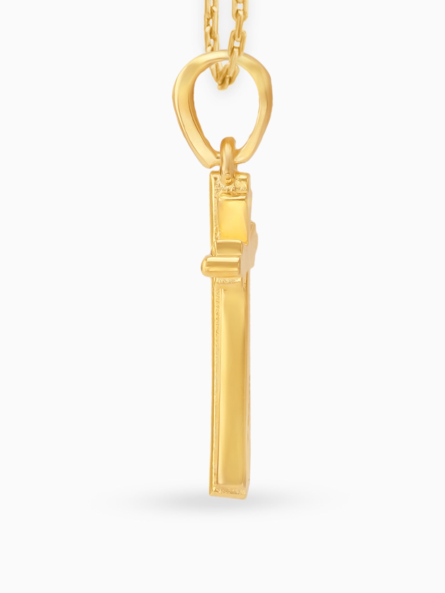 Side view SIJA 925 silver jewellery gold plated cross sparkle pendant stylish handcrafted accessory perfect for weddings parties anniversaries and festive wear