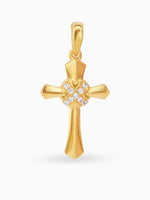 SIJA House of Jewels gold plated silver cross sparkle pendant handcrafted elegant jewellery versatile accessory for gifting and celebrations