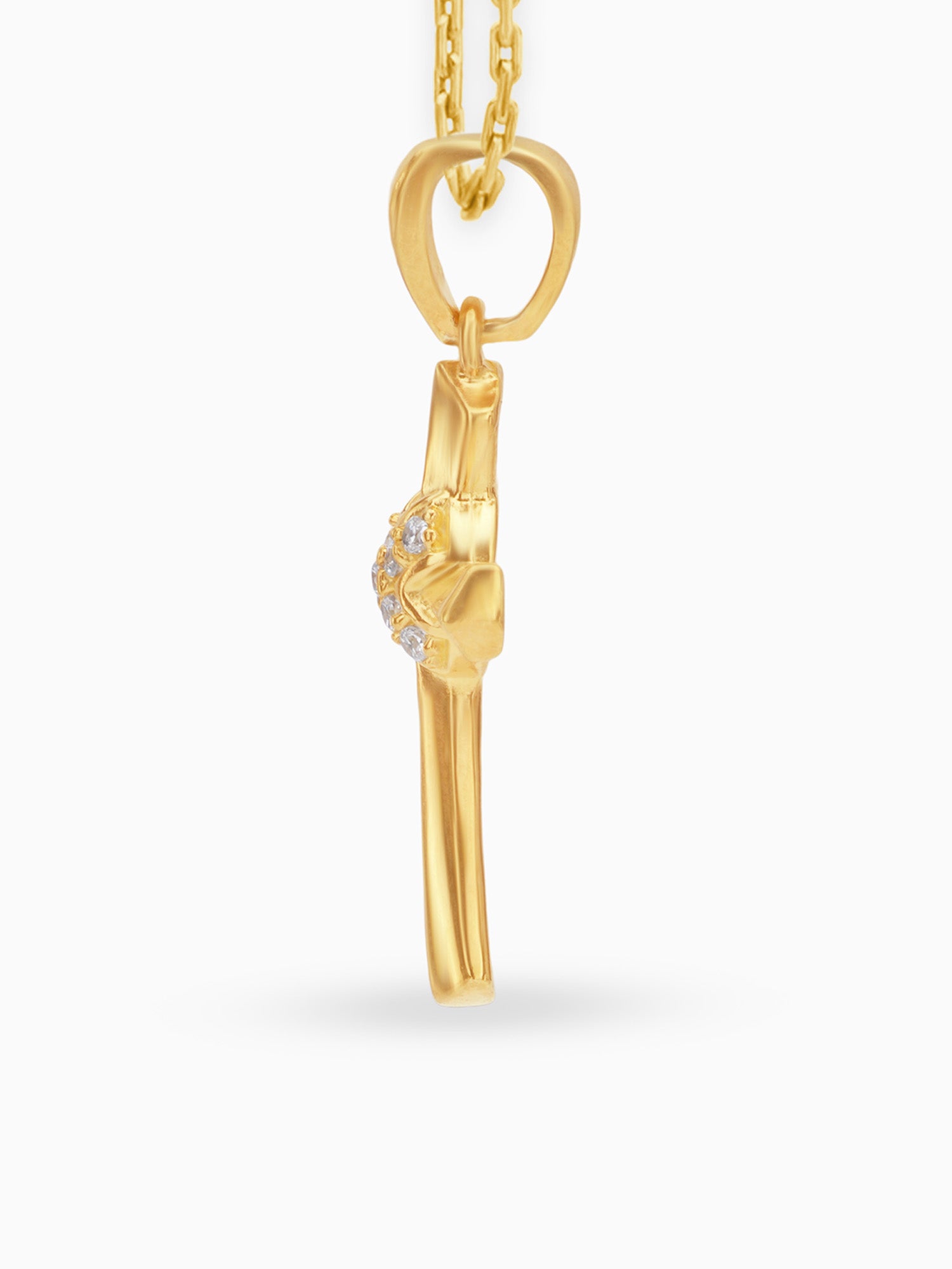 SIJA House of Jewels gold plated silver cross sparkle pendant handcrafted elegant jewellery versatile accessory for gifting and celebrations