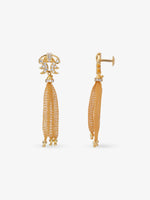 Side profile of SIJA 925 silver Gold Dolphy Mesh Earrings showing polished edges and durable sterling silver construction