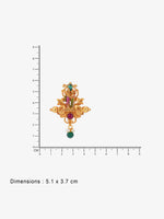 Reverse of SIJA Lakshmi Vishnu Pendant and Earring Set showing BIS 925 hallmark stamp certified sterling silver gold plated temple jewellery India