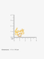 Reverse view of SIJA Gold Love Stud showing BIS hallmark certified gold‑plated sterling silver jewellery made in India