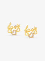 SIJA Gold‑Plated Love Stud elegant womens jewellery accessory front view