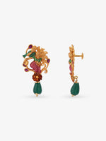 Side profile of SIJA 925 silver Gold Radha Krishna Earrings showing polished edges and durable sterling silver construction