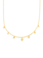 Detailed close up of SIJA 925 Silver Golden Droplet Charming Chain showing golden droplet beads and handcrafted silver finish