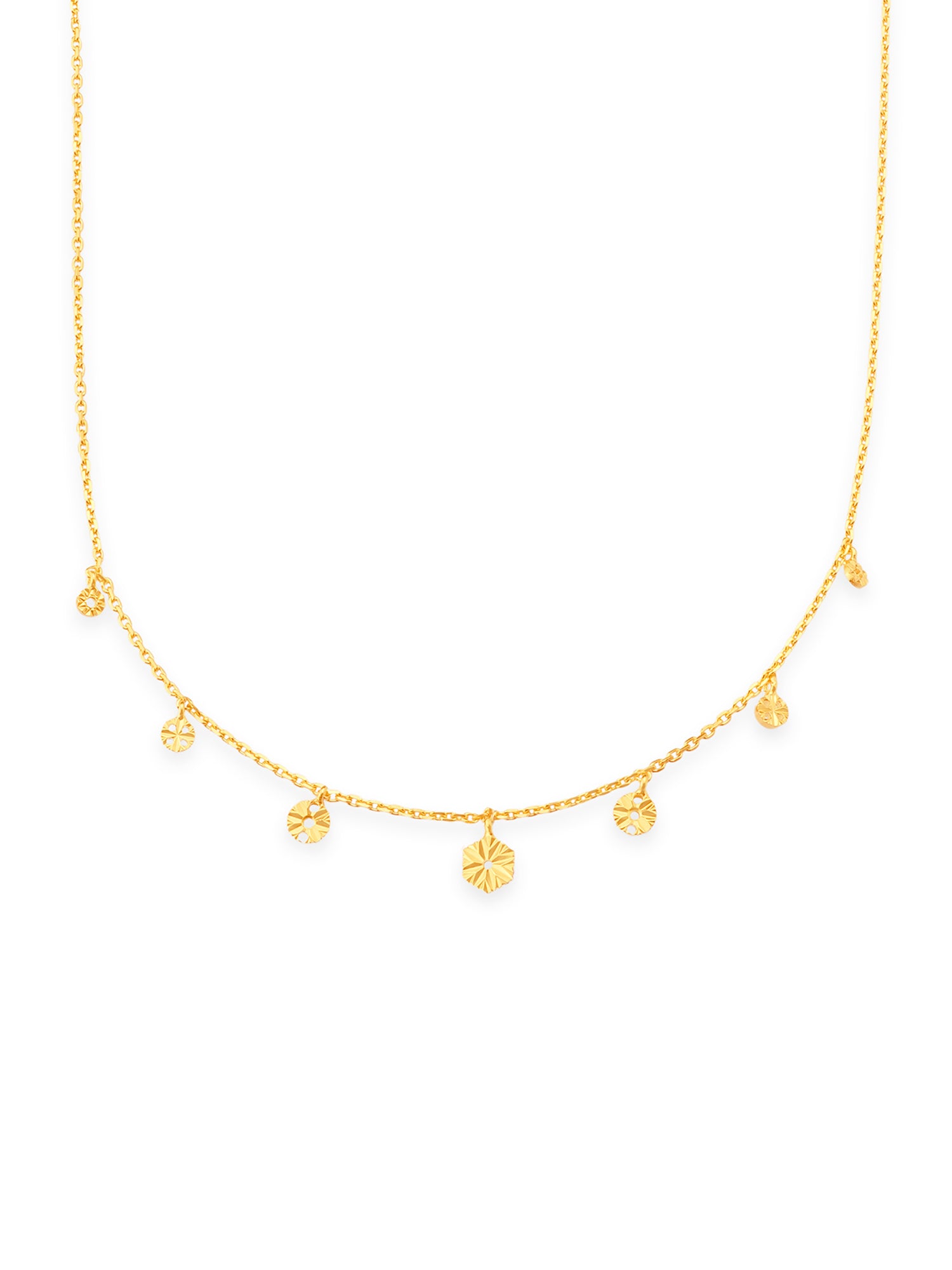 Detailed close up of SIJA 925 Silver Golden Droplet Charming Chain showing golden droplet beads and handcrafted silver finish