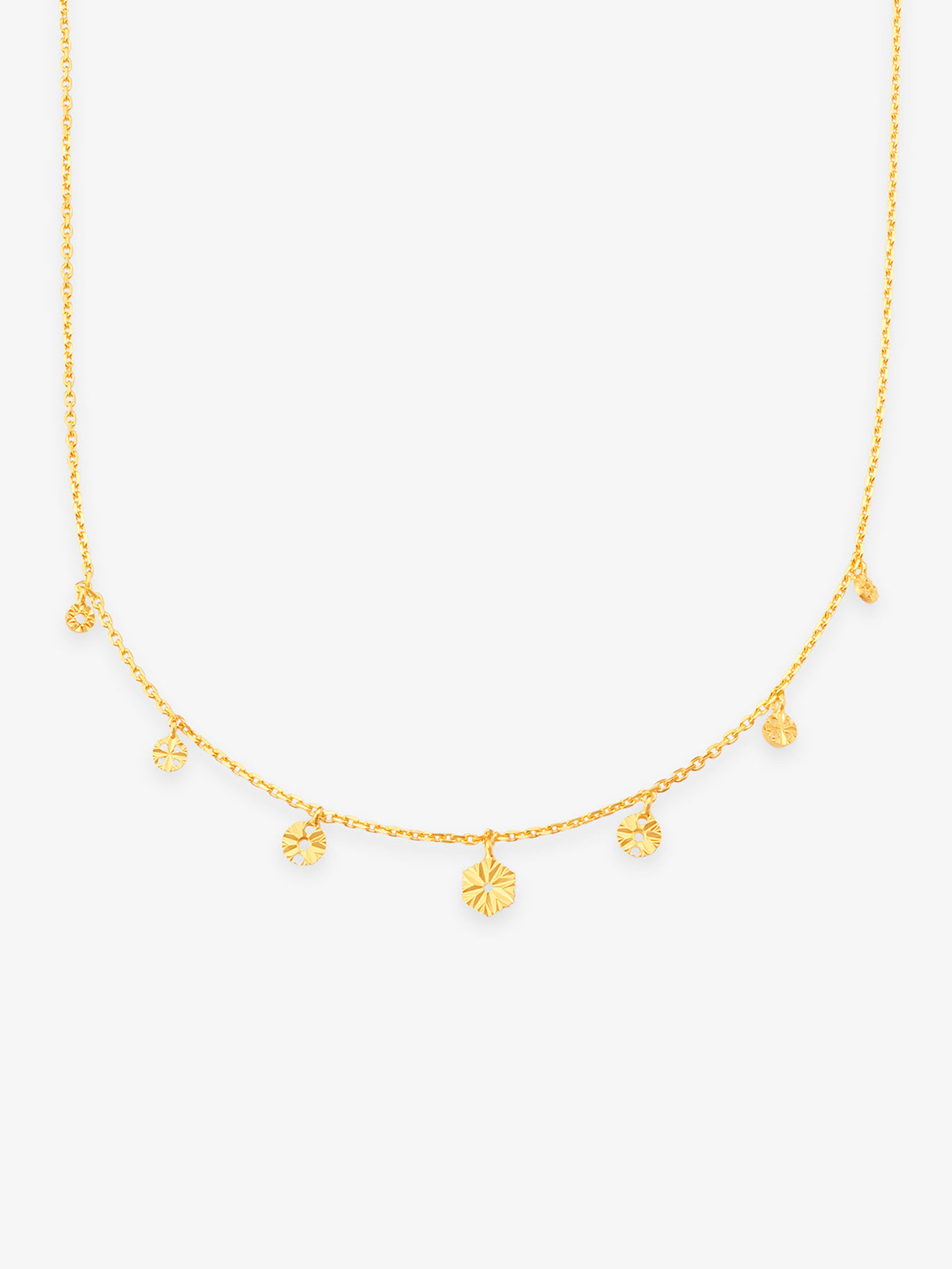 SIJA 925 Silver Golden Droplet Charming Chain elegant sterling silver jewellery accessory front view