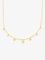 SIJA 925 Silver Golden Droplet Charming Chain elegant sterling silver jewellery accessory front view