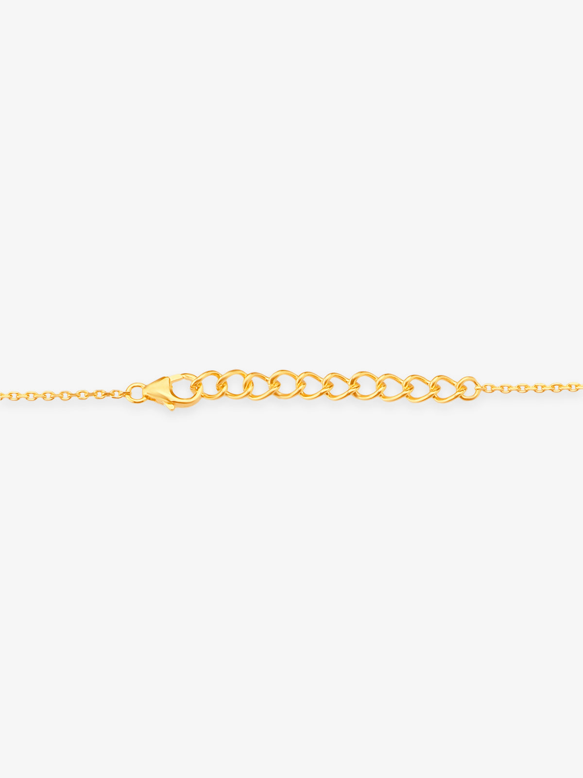Side profile of SIJA 925 Silver Golden Droplet Charming Chain highlighting durable sterling silver craftsmanship and droplet bead design