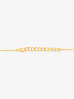 Side profile of SIJA 925 Silver Golden Droplet Charming Chain highlighting durable sterling silver craftsmanship and droplet bead design