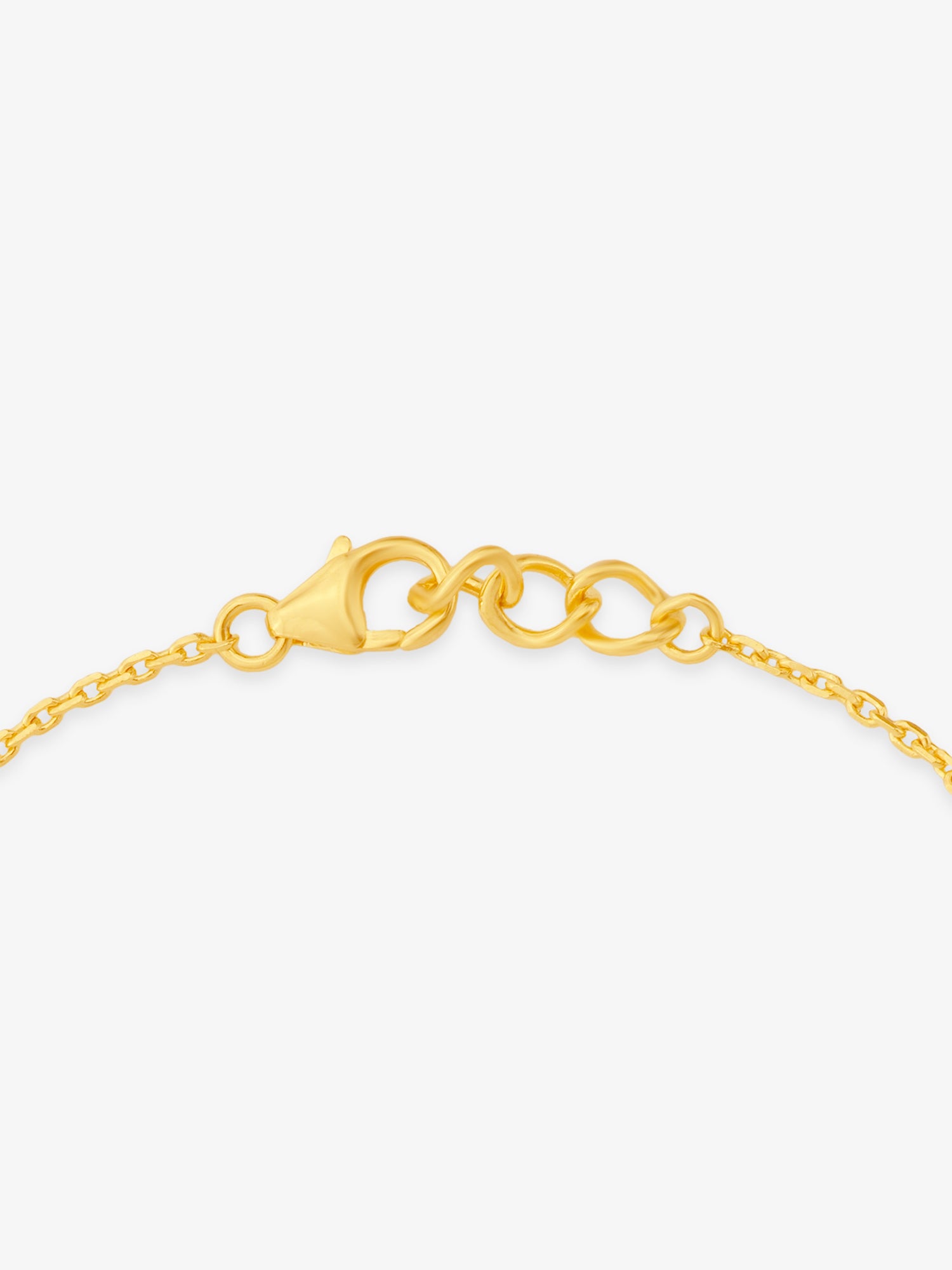 Side profile of SIJA 925 Silver Golden Droplet Charming Bracelet highlighting durable chain and golden droplet bead design