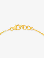 Side profile of SIJA 925 Silver Golden Droplet Charming Bracelet highlighting durable chain and golden droplet bead design