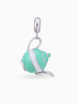 Close up SIJA 925 silver jewellery green cup charm handcrafted premium design versatile accessory for everyday wear and special occasions