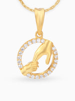 SIJA 925 silver jewellery gold plated hands together pendant jewellery collection versatile accessory elegant timeless design for weddings and gifting