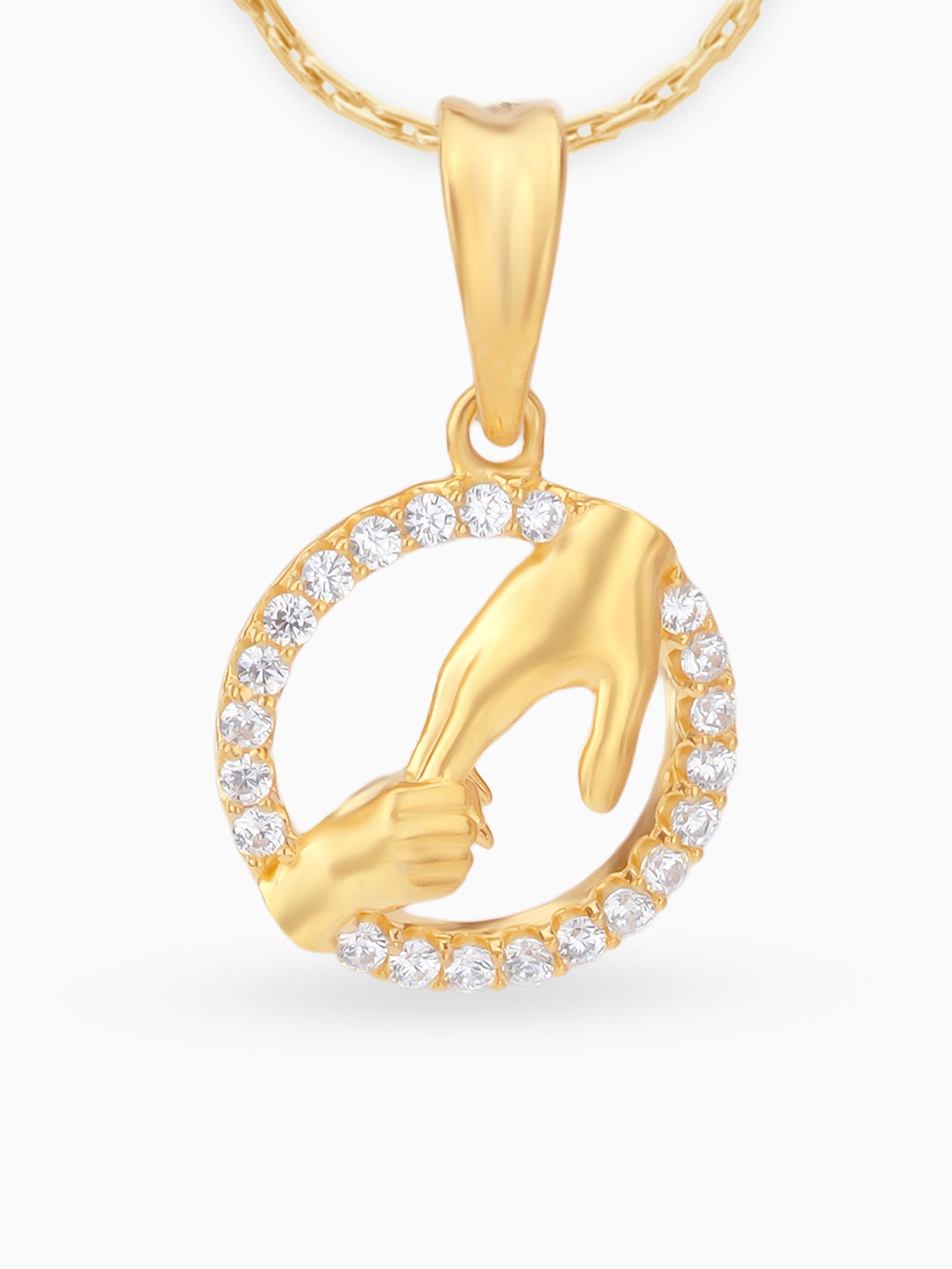 SIJA 925 silver jewellery gold plated hands together pendant jewellery collection versatile accessory elegant timeless design for weddings and gifting