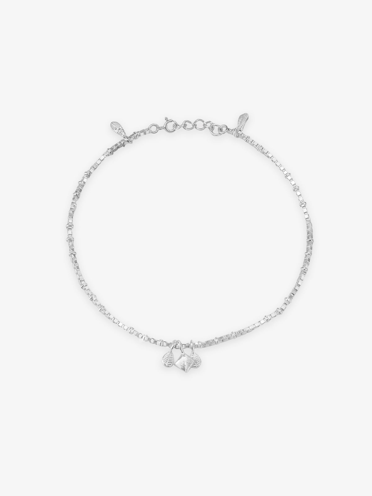 SIJA 925 Silver Harmony Charm Anklet sterling silver jewellery elegant hero shot