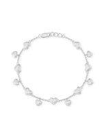 Close‑up of SIJA 925 Silver Heart Link Chain Bracelet showing intricate heart link detailing handcrafted sterling silver jewellery timeless accessory