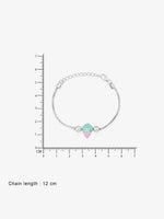 Reverse view of SIJA Ice Cream Chain Bracelet showing BIS 925 hallmark certified sterling silver jewellery made in India
