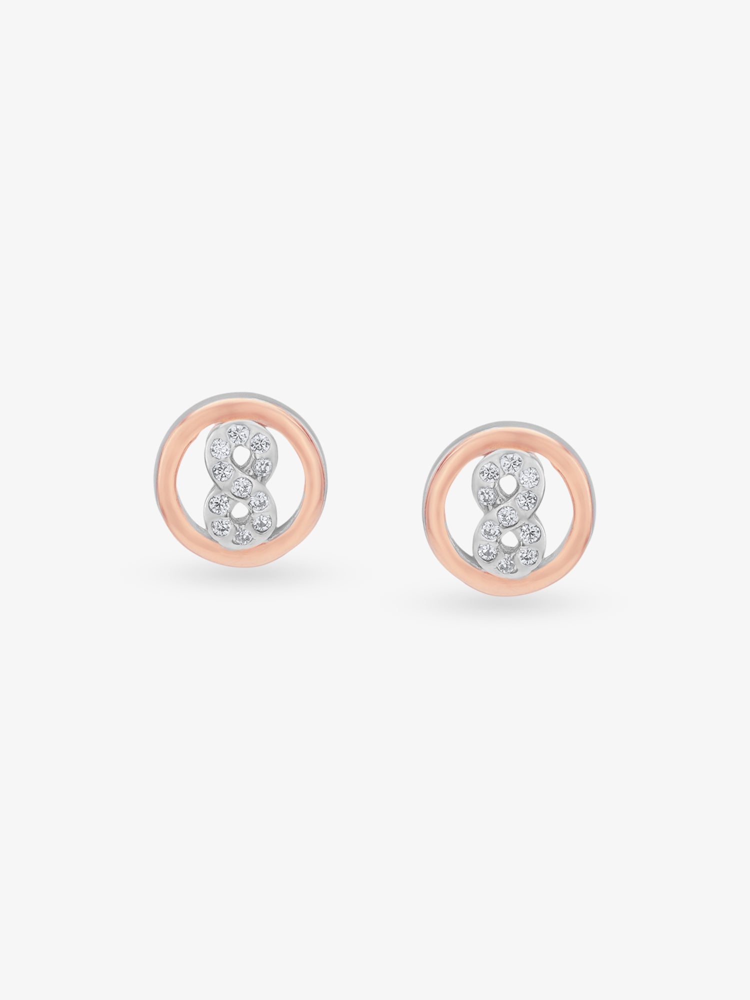 SIJA 925 Silver Infinity Sparkle Stud elegant sterling silver jewellery accessory front view