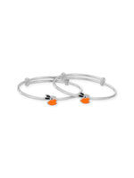 Close‑up of SIJA 925 Silver Kids Bracelet showing enamel rabbit charm detailing handcrafted sterling silver jewellery fun accessory for children