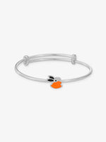 Close‑up of SIJA 925 Silver Kids Bracelet showing enamel rabbit charm detailing handcrafted sterling silver jewellery fun accessory for children