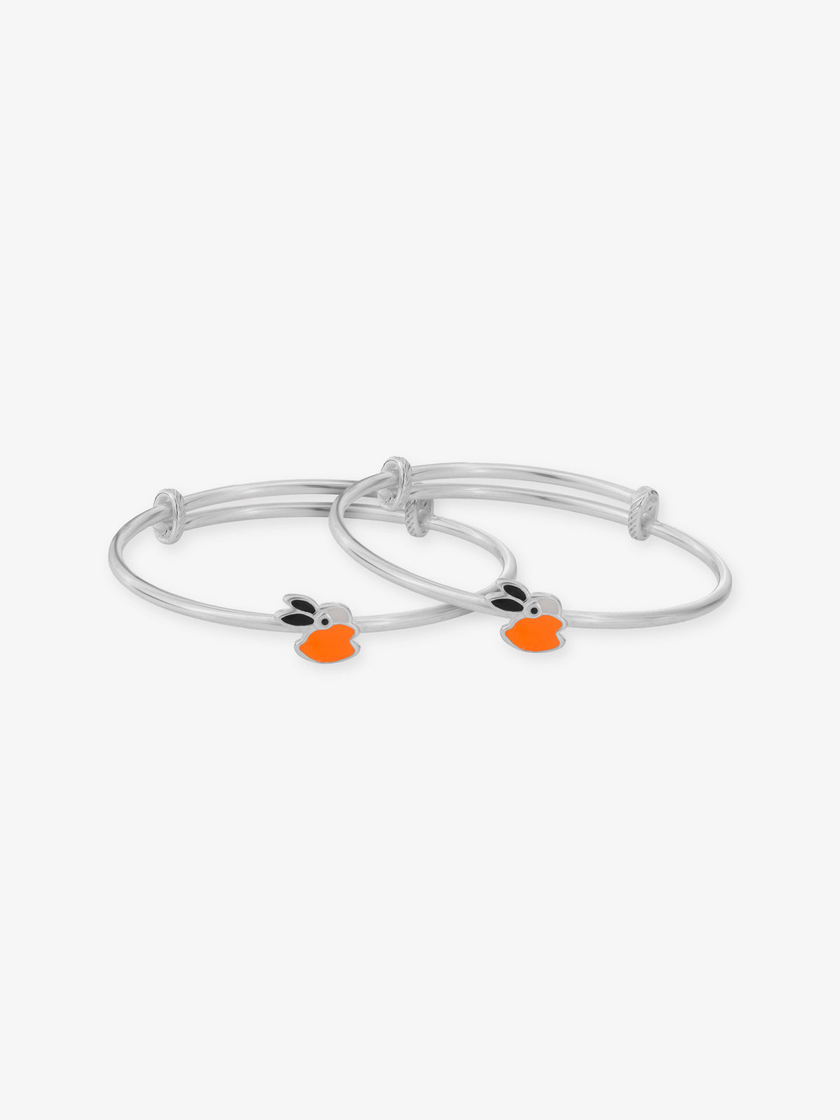 SIJA 925 Silver Kids Bracelet with Rabbit Charm sterling silver jewellery playful design full front hero view accessory