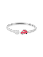 Detailed view of SIJA 925 Silver Kids Bracelet highlighting ornamental finish polished sterling silver craftsmanship durable chain links
