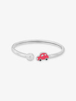 Detailed view of SIJA 925 Silver Kids Bracelet highlighting ornamental finish polished sterling silver craftsmanship durable chain links