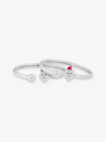 SIJA 925 Silver Kids Bracelet with Santa Claus Charm sterling silver jewellery festive design full front hero view accessory