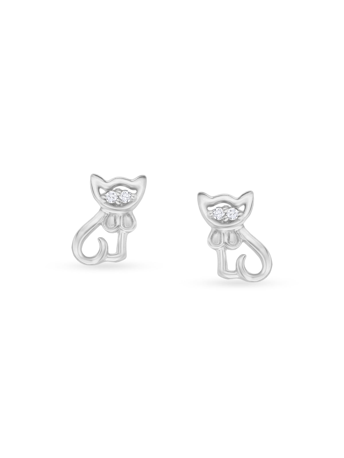 Close‑up of SIJA 925 Silver Kitten Earrings showing intricate kitten motif detailing handcrafted sterling silver jewellery playful accessory
