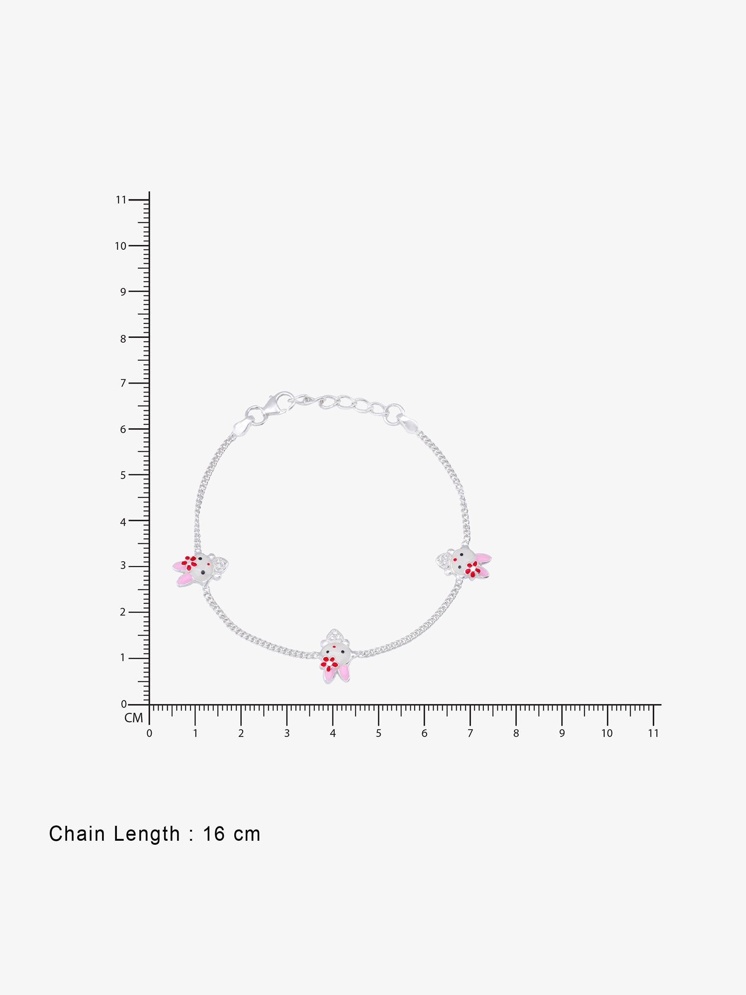 SIJA Kitty with Heart Kids Anklet in branded gift box BIS hallmarked jewellery ideal for birthdays and festive gifting