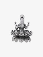 Back side profile of SIJA 925 silver Lakshmi Solid Idol showing polished edges and durable sterling silver construction