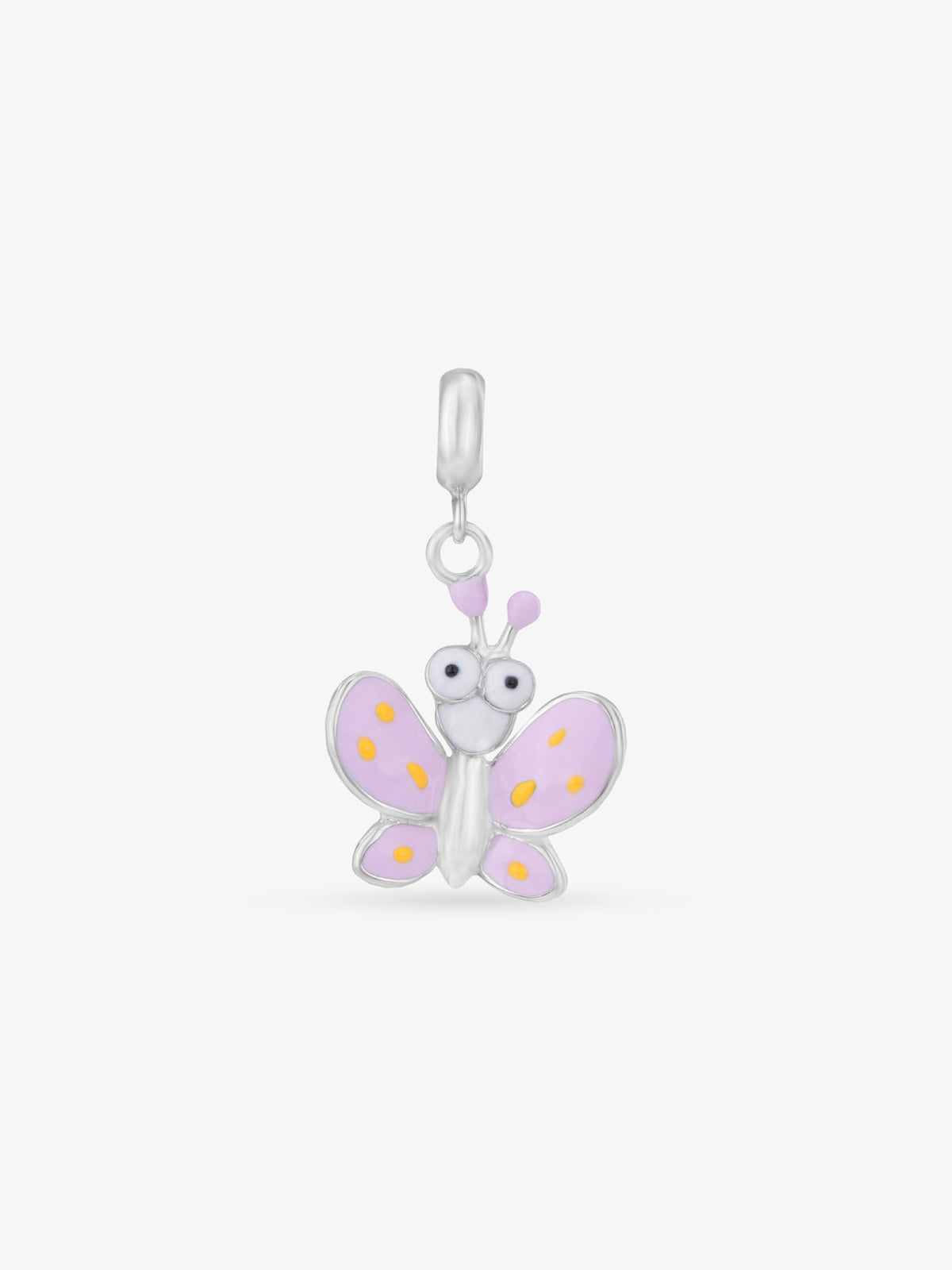 SIJA 925 Silver Lavender Butterfly Charm elegant sterling silver womens jewellery accessory front view