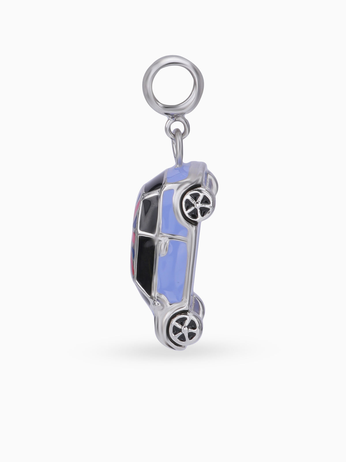 Side view SIJA 925 silver jewellery lavender car charm stylish handcrafted accessory perfect for weddings parties anniversaries and festive wear