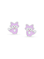 Detailed view of SIJA 925 silver Lavender Cat Earrings highlighting intricate sterling silver finish and ornamental craftsmanship