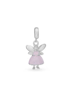 Detailed close up of SIJA 925 Silver Fairy Charm showing delicate fairy wings and handcrafted silver finish